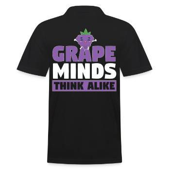 Grape Minds Think Alike - Männer Poloshirt - Schwarz - Hinten - Kai (181cm)