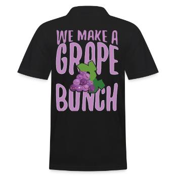 We Make Grape Bunch - Männer Poloshirt - Schwarz - Hinten - Kai (181cm)
