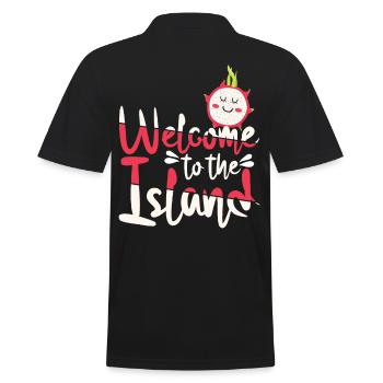 Welcome To The Island Dragon Fruit - Männer Poloshirt - Schwarz - Hinten - Kai (181cm)