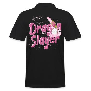 Dragon Slayer Dragon Fruit - Männer Poloshirt - Schwarz - Hinten - Kai (181cm)