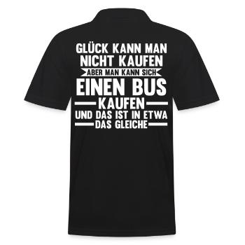 Busfahrer Bus - Männer Poloshirt - Schwarz - Hinten - Kai (181cm)