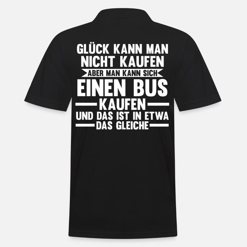 Busfahrer Bus - Männer Poloshirt - Schwarz