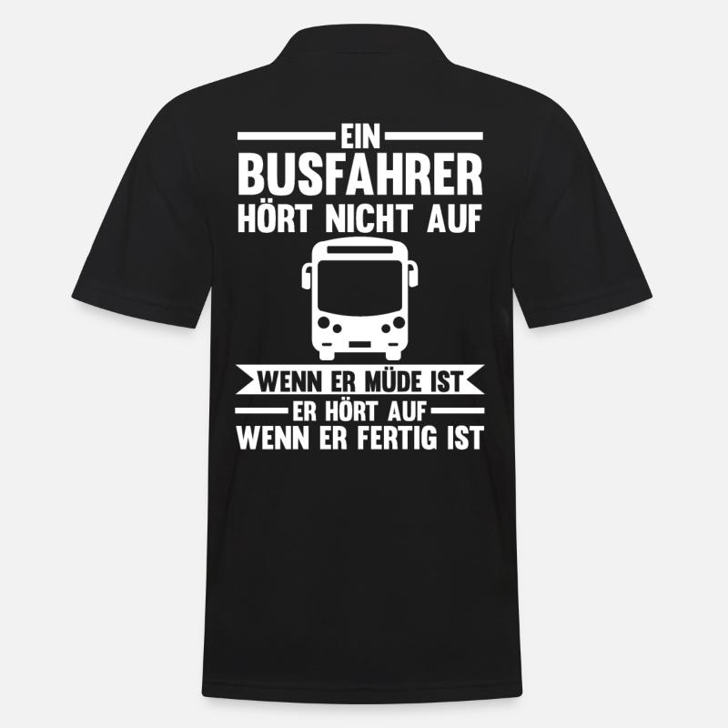 Bus Busfahrer - Männer Poloshirt - Schwarz