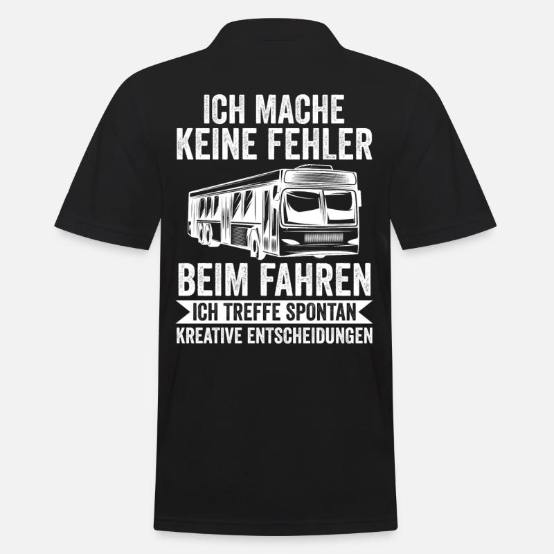 Bus Busfahrer - Männer Poloshirt - Schwarz