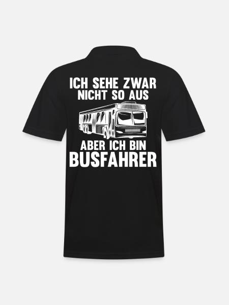 Bus Busfahrer - Männer Poloshirt - Schwarz