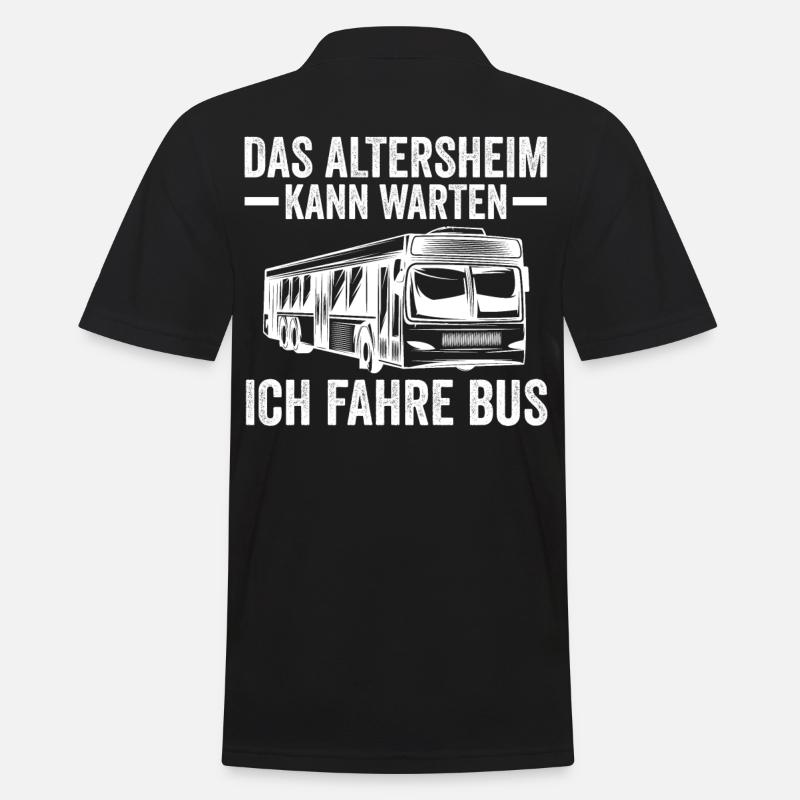 Bus Busfahrer - Männer Poloshirt - Schwarz
