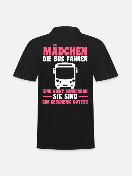 Bus Busfahrer - Männer Poloshirt - Schwarz