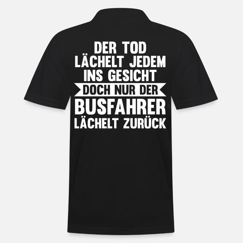 Bus Busfahrer - Männer Poloshirt - Schwarz