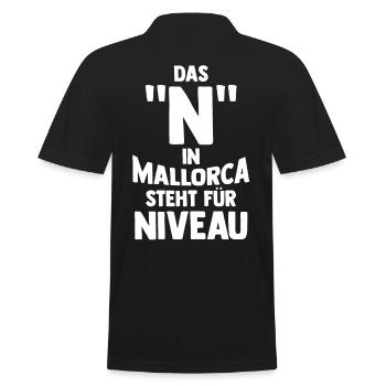 Party Urlaub Mallorca - Männer Poloshirt - Schwarz - Hinten - Kai (181cm)