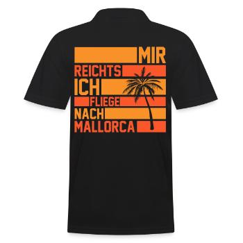 Party Urlaub Mallorca - Männer Poloshirt - Schwarz - Hinten - Kai (181cm)