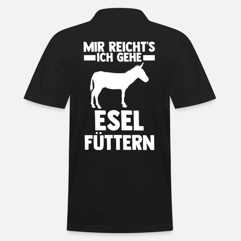 Esel - Männer Poloshirt - Schwarz