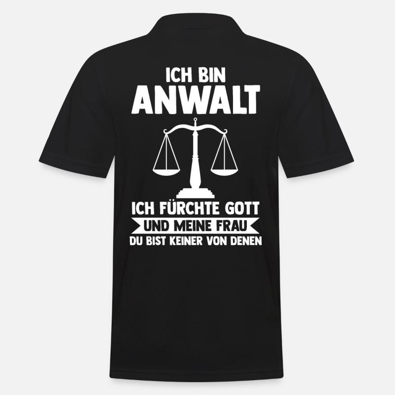 Jurist Anwalt - Männer Poloshirt - Schwarz