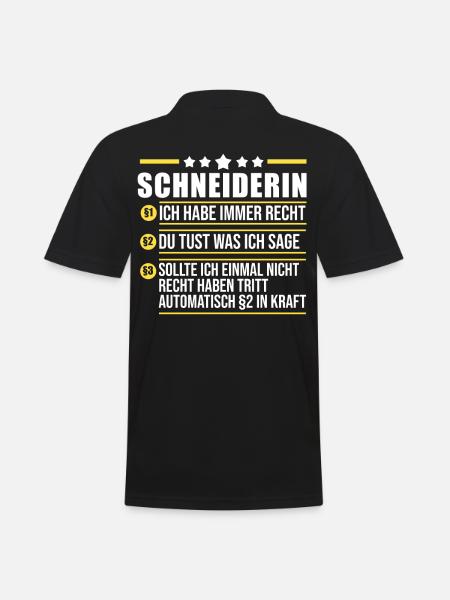 Näher Schneiderin - Männer Poloshirt - Schwarz
