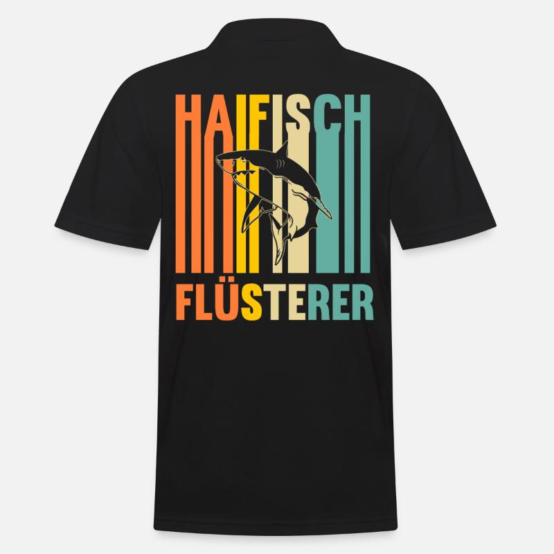 Fische Haifisch - Männer Poloshirt - Schwarz