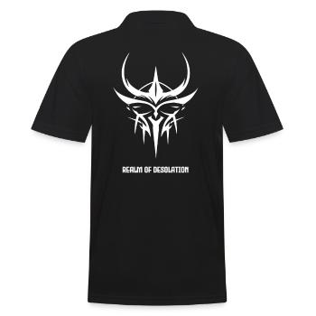 symbol: Dunkler Helm des Reichs der Verwüstung - Männer Poloshirt - Schwarz - Hinten - Kai (181cm)