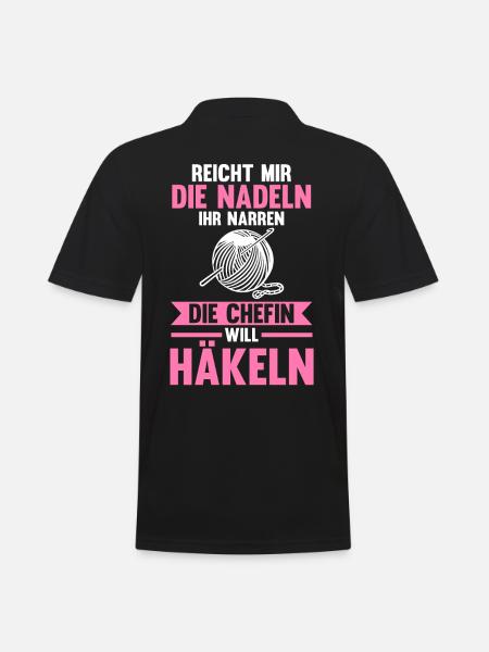 Stricken Nähen Häkeln - Männer Poloshirt - Schwarz