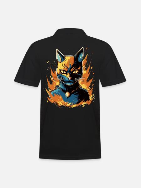 Superpfoten im Einsatz: Superkatze - Männer Poloshirt - Schwarz