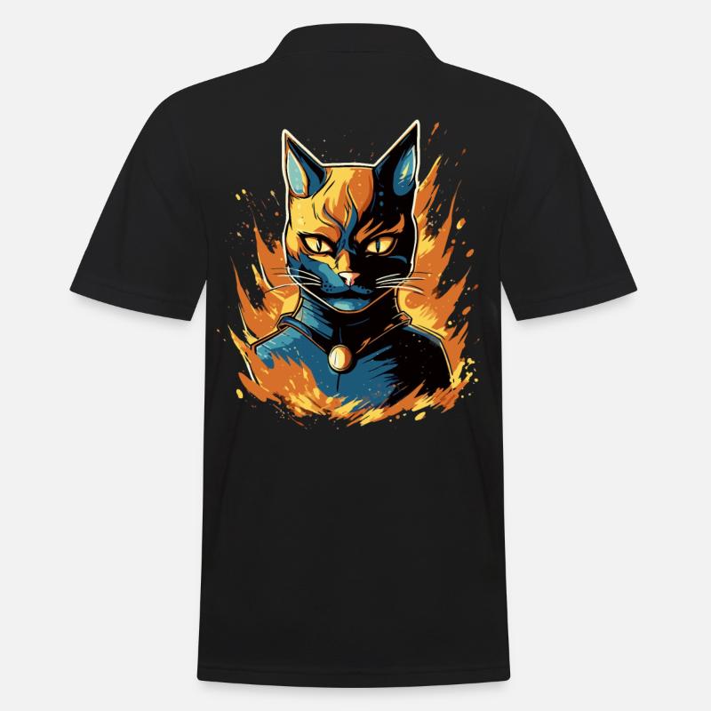 Superpfoten im Einsatz: Superkatze - Männer Poloshirt - Schwarz