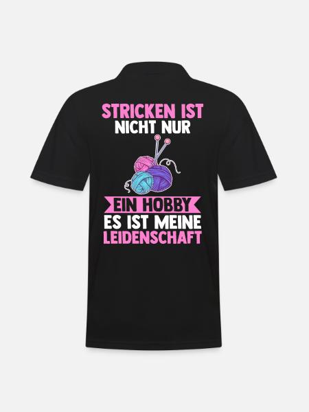 Häkeln Nähen Stricken - Männer Poloshirt - Schwarz