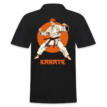Karate - Men's Polo Shirt - black - Back - Kai (181cm)