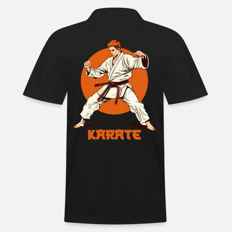 Karate - Männer Poloshirt - Schwarz