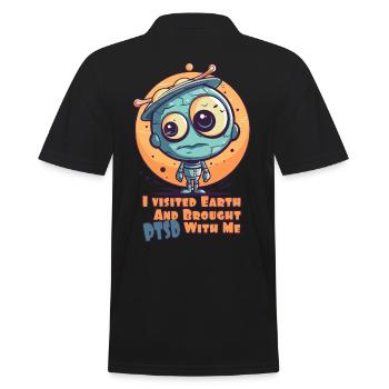 Mignon petit extraterrestre – la terre provoque un traumatisme - Polo Homme - noir - Dos - Kai (181cm)