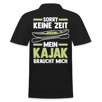 Schullehrerin Lehrerin - Männer Poloshirt - Schwarz - Hinten - Kai (181cm)