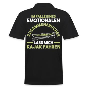 Schullehrerin Lehrerin - Männer Poloshirt - Schwarz - Hinten - Kai (181cm)