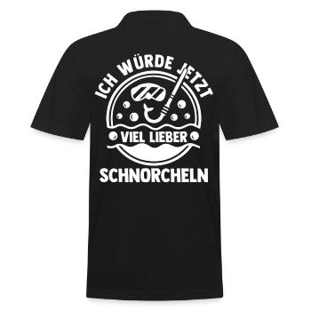 Schullehrer Lehrer - Männer Poloshirt - Schwarz - Hinten - Kai (181cm)