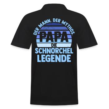 Schullehrerin Lehrerin - Männer Poloshirt - Schwarz - Hinten - Kai (181cm)