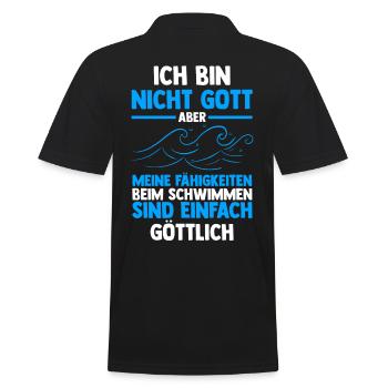 Schullehrer Lehrer - Männer Poloshirt - Schwarz - Hinten - Kai (181cm)