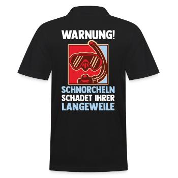 Schullehrer Lehrer - Männer Poloshirt - Schwarz - Hinten - Kai (181cm)