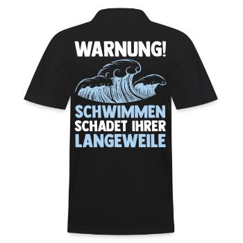 Schullehrer Lehrer - Männer Poloshirt - Schwarz - Hinten - Kai (181cm)