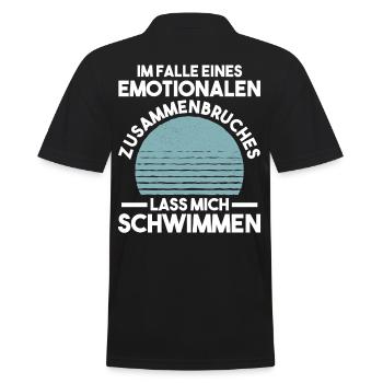Schullehrer Lehrer - Männer Poloshirt - Schwarz - Hinten - Kai (181cm)