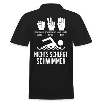 Schullehrer Lehrer - Männer Poloshirt - Schwarz - Hinten - Kai (181cm)