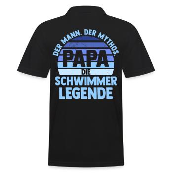 Schullehrerin Lehrerin - Männer Poloshirt - Schwarz - Hinten - Kai (181cm)