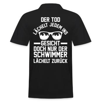 Schullehrerin Lehrerin - Männer Poloshirt - Schwarz - Hinten - Kai (181cm)