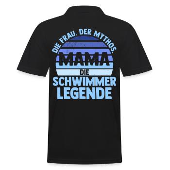 Schullehrerin Lehrerin - Männer Poloshirt - Schwarz - Hinten - Kai (181cm)