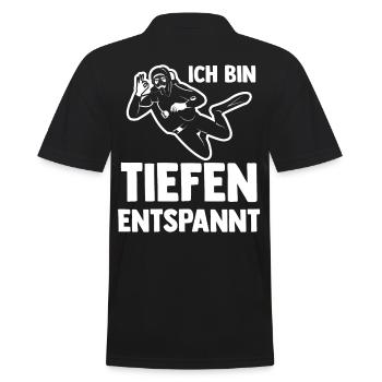 Schullehrerin Lehrerin - Männer Poloshirt - Schwarz - Hinten - Kai (181cm)