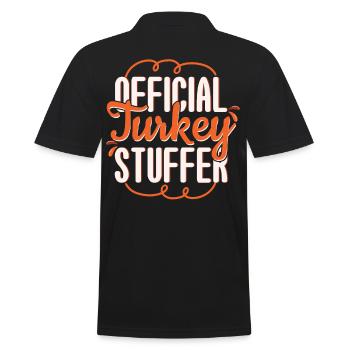 Official Turkey Stuffer Thanksgiving - Männer Poloshirt - Schwarz - Hinten - Kai (181cm)