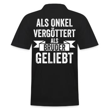 Als Bruder Geliebt Als Onkel Vergöttert - Männer Poloshirt - Schwarz - Hinten - Kai (181cm)