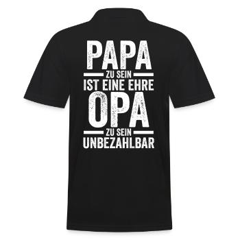 Ehefrau Vater Großvater Papa Opa - Männer Poloshirt - Schwarz - Hinten - Kai (181cm)