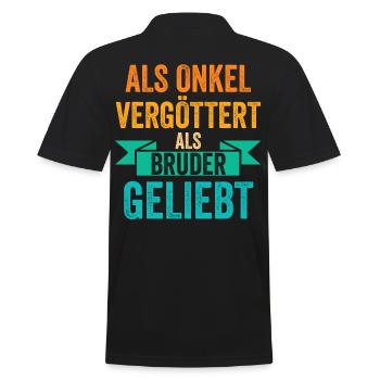 Als Onkel Vergöttert Als Bruder Geliebt - Männer Poloshirt - Schwarz - Hinten - Kai (181cm)
