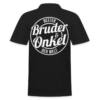 Eine Bruder Eine Onkel Eine Legende - Männer Poloshirt - Schwarz - Hinten - Kai (181cm)