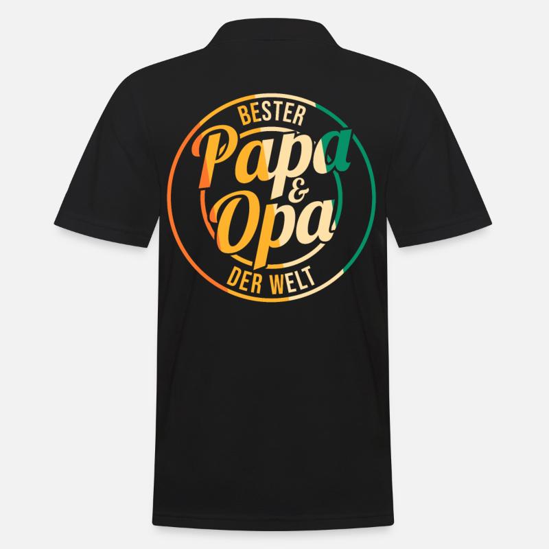 Beste Papa Und Opa Der Welt - Männer Poloshirt - Schwarz