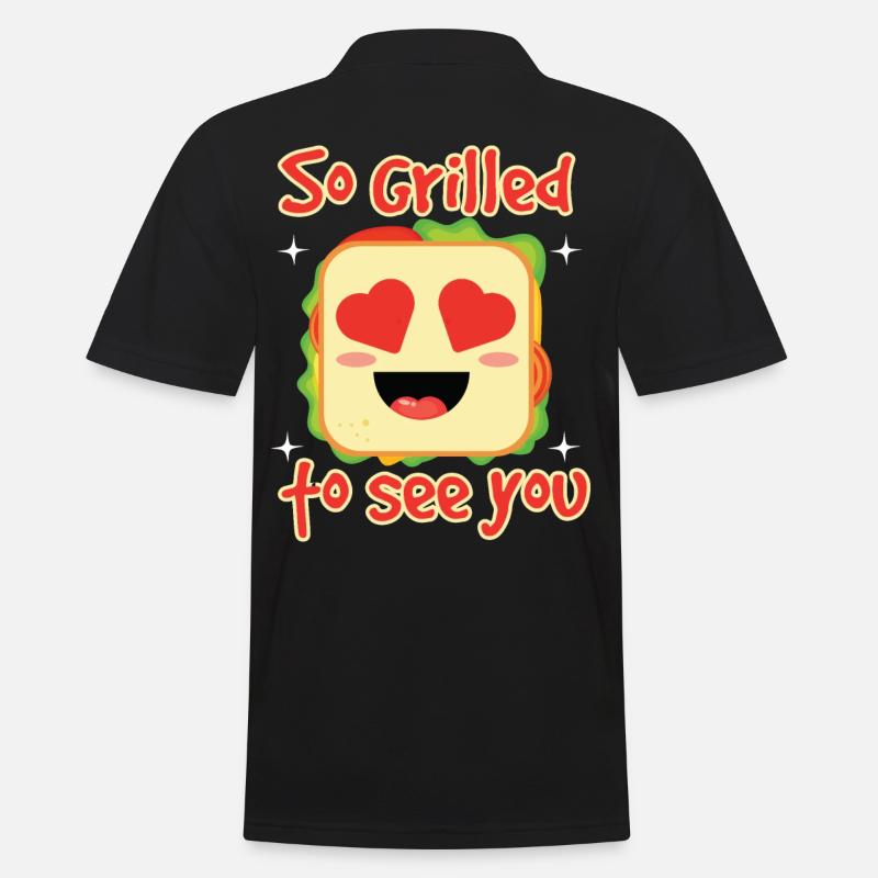 So Grilled To See You - Männer Poloshirt - Schwarz