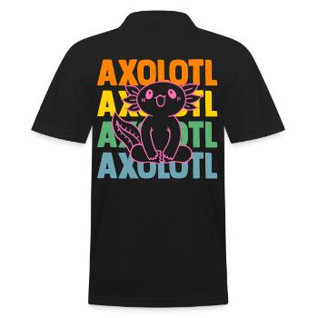Axolotl - Men's Polo Shirt - black - Back - Kai (181cm)