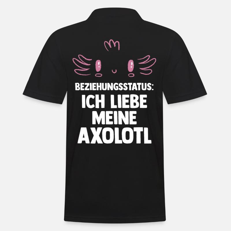 Axolotl - Männer Poloshirt - Schwarz