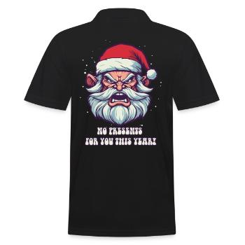 No gifts for you! Angry Santa Claus - Men's Polo Shirt - black - Back - Kai (181cm)