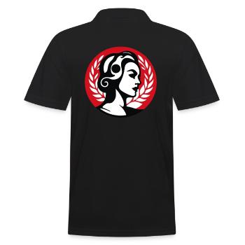 Social Woman Emblem - Men's Polo Shirt - black - Back - Kai (181cm)